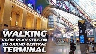 Walking NYC  Penn Station to Times Square amp Grand Central Terminal July 2021 [upl. by Aleydis359]