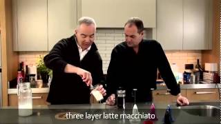 aerolatte  milk frother makes three layer caffè latte macchiato [upl. by Nakhsa]