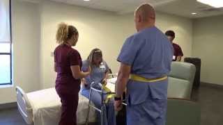 Physical Therapy Transfer Training  How To Transfer From Wheelchair To Bed [upl. by Cirdor]