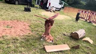 A fabulous range of wooden sculpture at Caerleon festival 2024 [upl. by Kobylak]