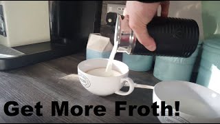 How to Get More Froth from Your Nespresso Coffee Aeroccino  Nespresso tips and help [upl. by Scott]