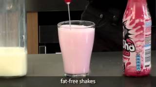 How to make a fat free milkshake using an aerolatte milk frother [upl. by Nnylirret396]